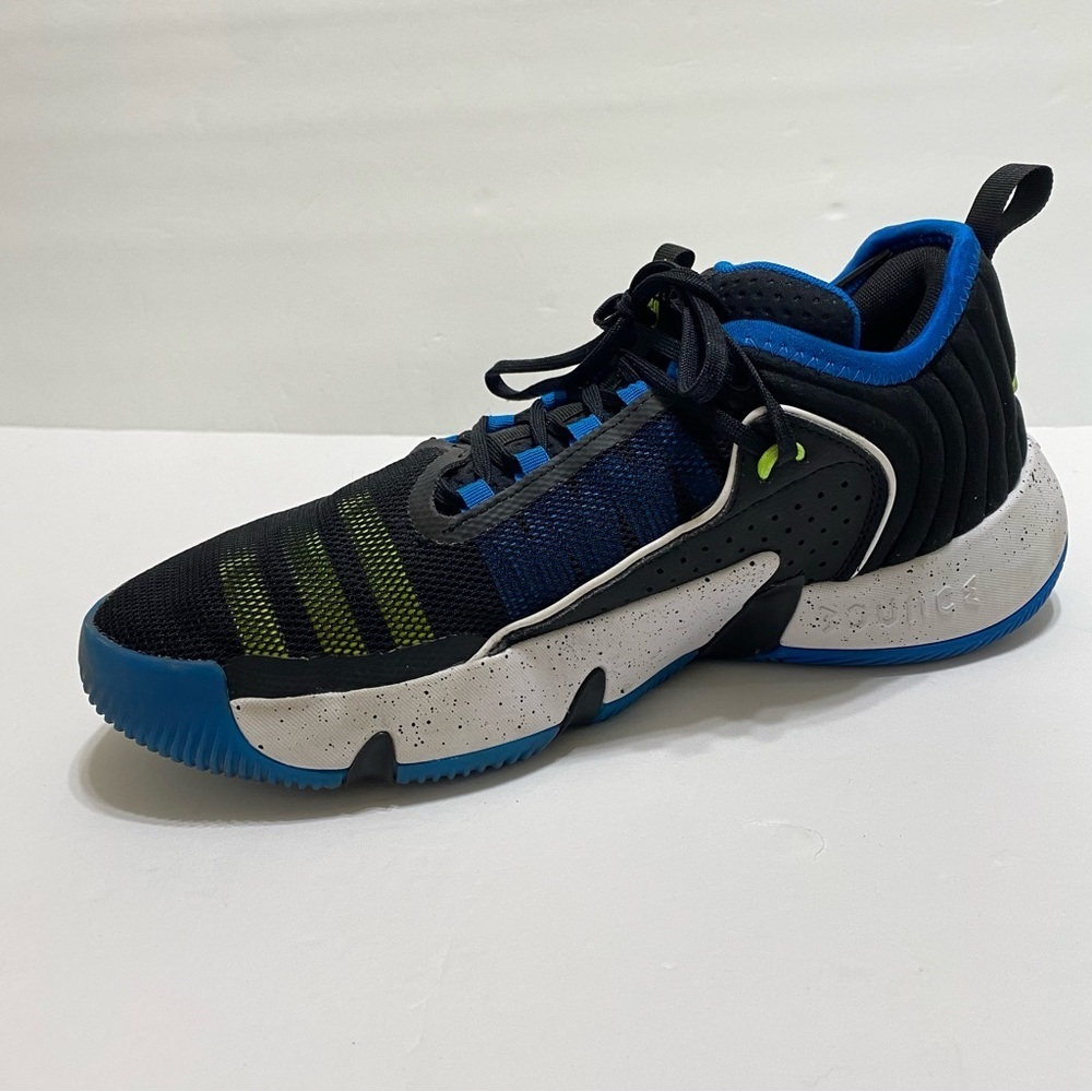 Adidas Trae Unlimited Black Lucid Blue Bird mens sneakers size 81/2 - Picture 1 of 7